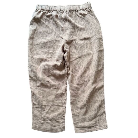 Madewell Cotton-Linen Pull-On High-Rise Tapered Pants: Button-Front Edition NWT - Picture 3 of 6